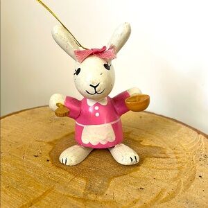 Vintage Bunny Rabbit Baker Christmas Ornament